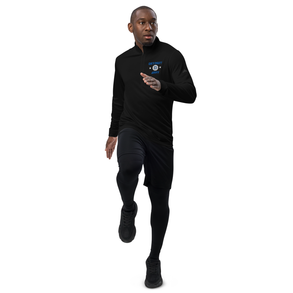 Detroit Army 'Fairway' - Black Lightweight Quarter-Zip Pullover