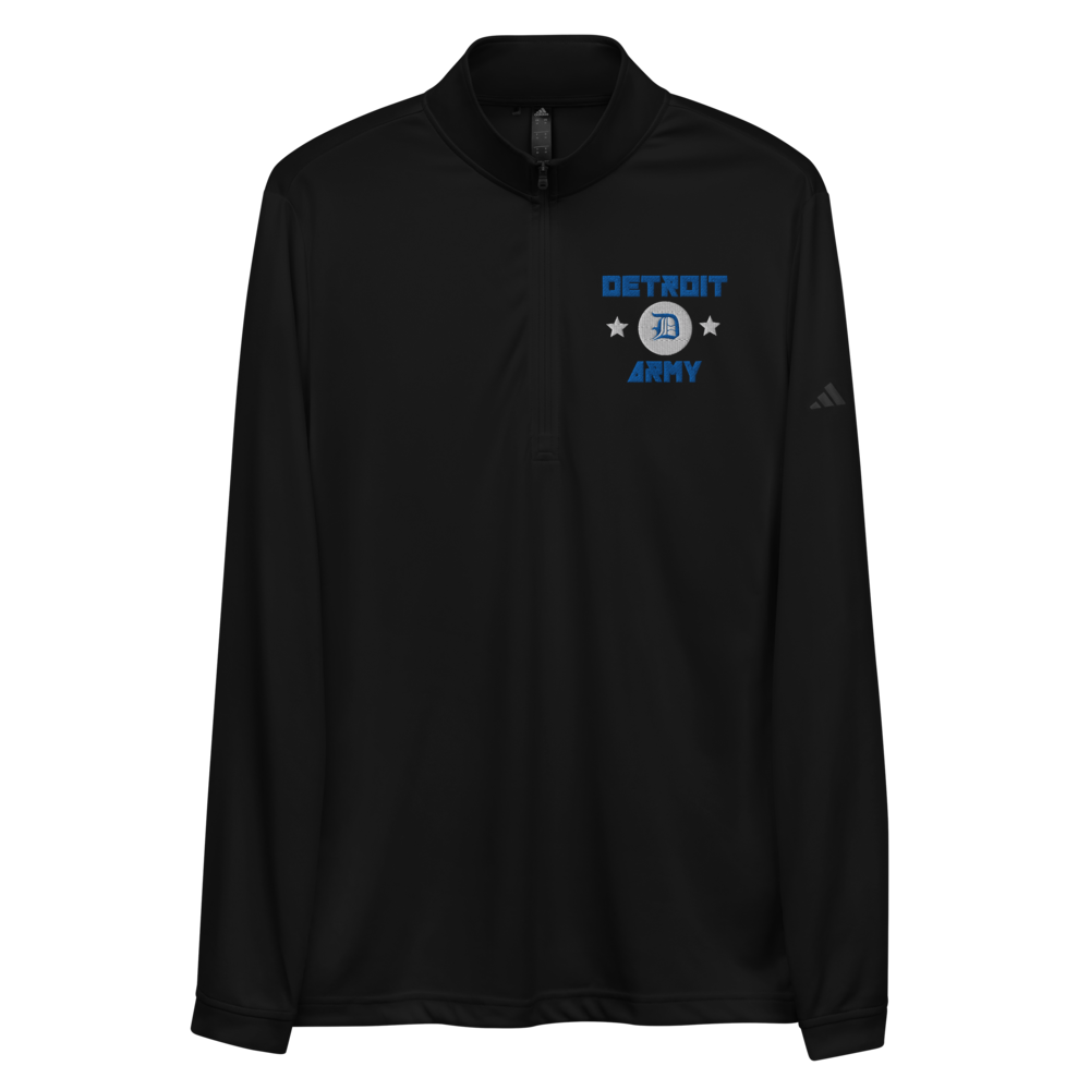 Detroit Army 'Fairway' - Black Lightweight Quarter-Zip Pullover