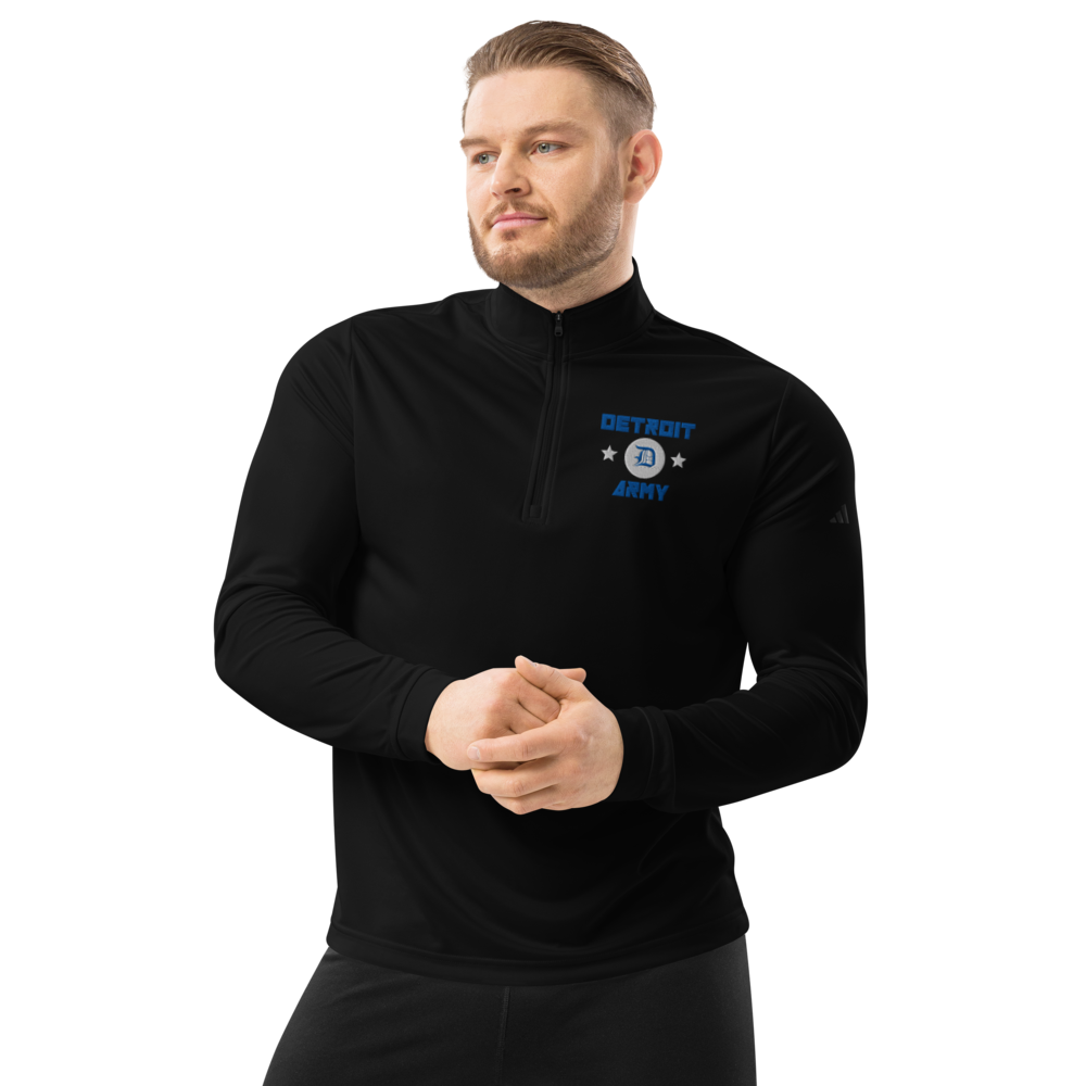 Detroit Army 'Fairway' - Black Lightweight Quarter-Zip Pullover