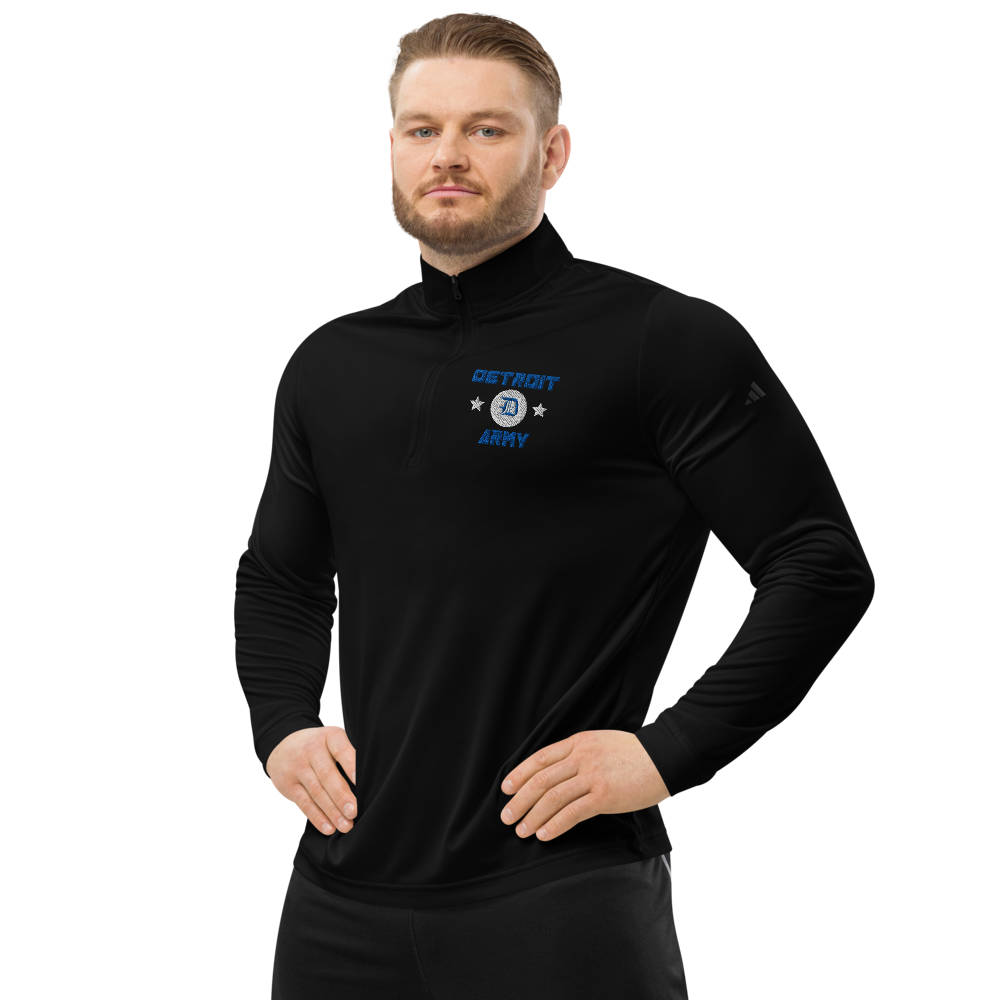 Detroit Army 'Fairway' - Black Lightweight Quarter-Zip Pullover