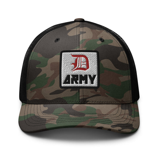 Detroit Army 'Original D' - Camo Trucker Cap