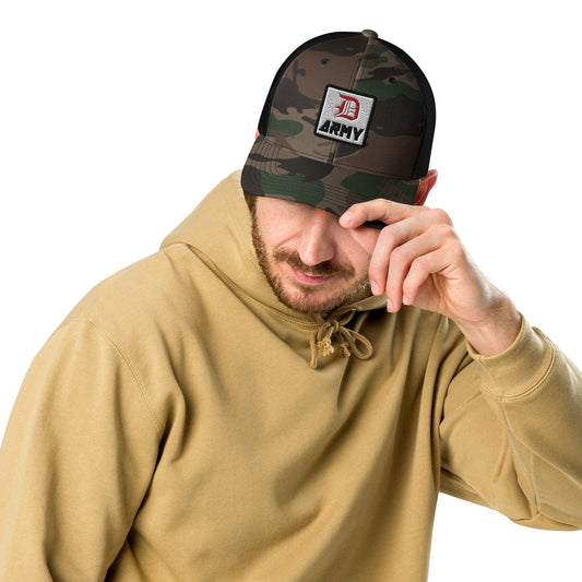 Detroit Army 'Original D' - Camo Trucker Cap