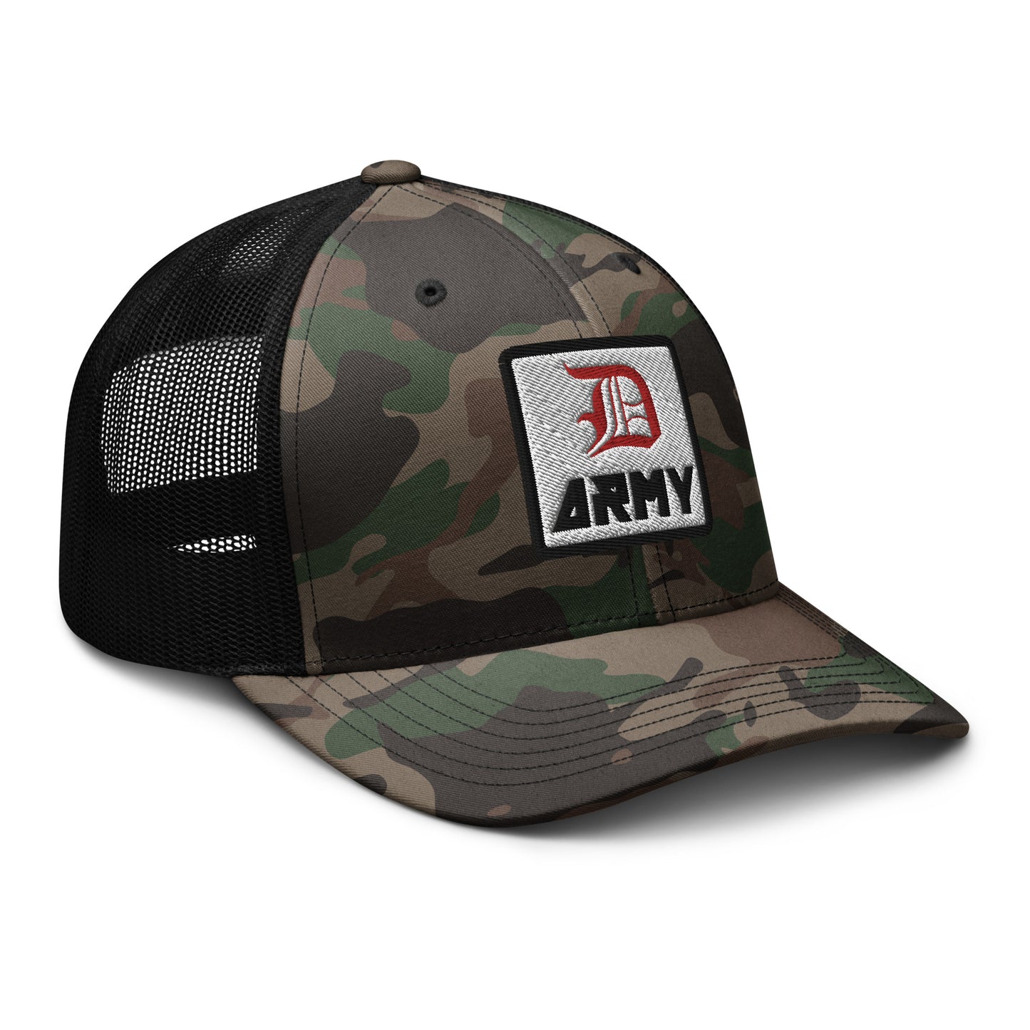 Detroit Army 'Original D' - Camo Trucker Cap