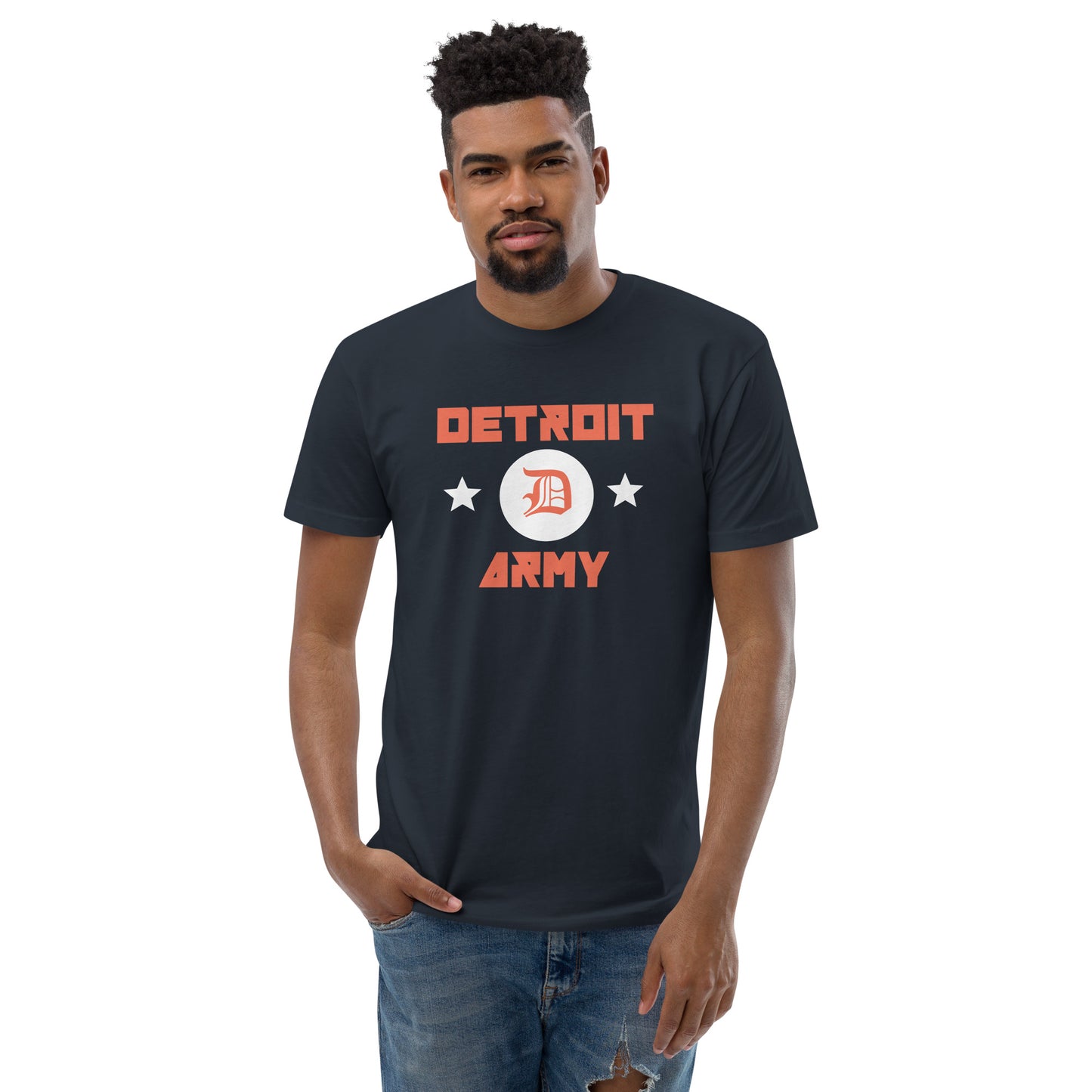 Detroit Army 'Ballpark' - Navy Short Sleeve T-shirt