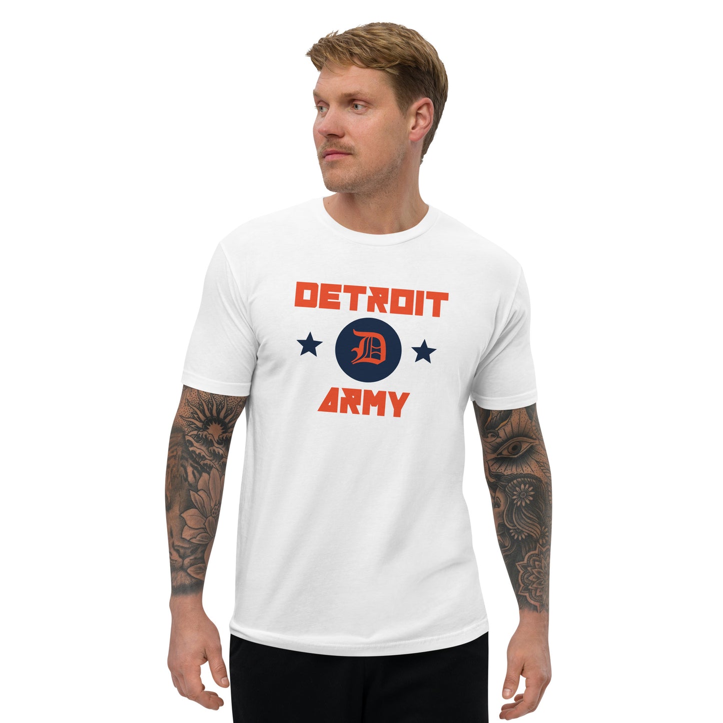 Detroit Army 'Ballpark' - White Short Sleeve T-shirt