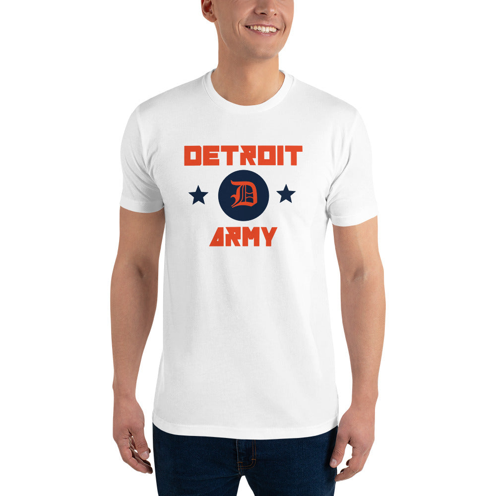 Detroit Army 'Ballpark' - White Short Sleeve T-shirt