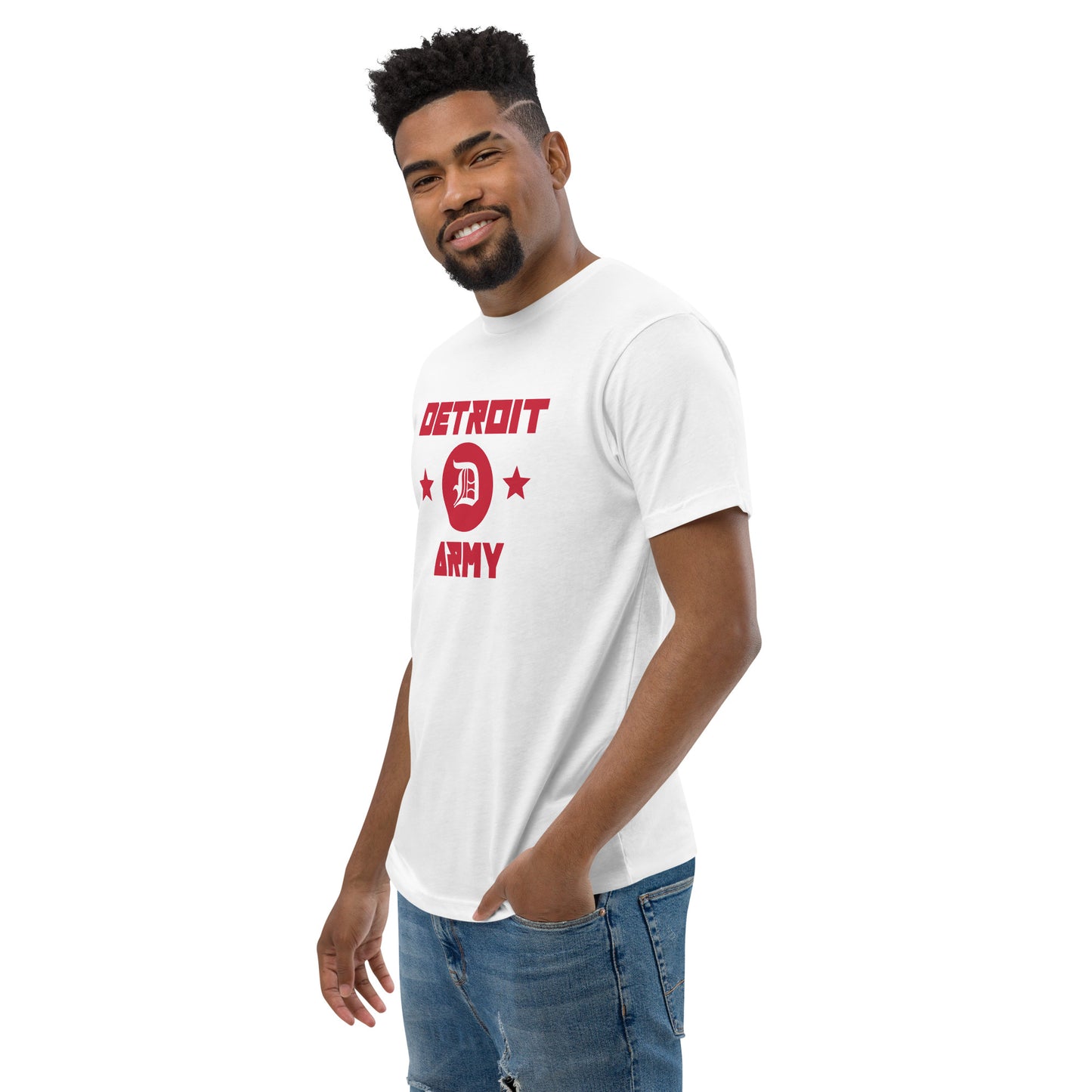 Detroit Army 'Rinkside' White Short Sleeve T-shirt