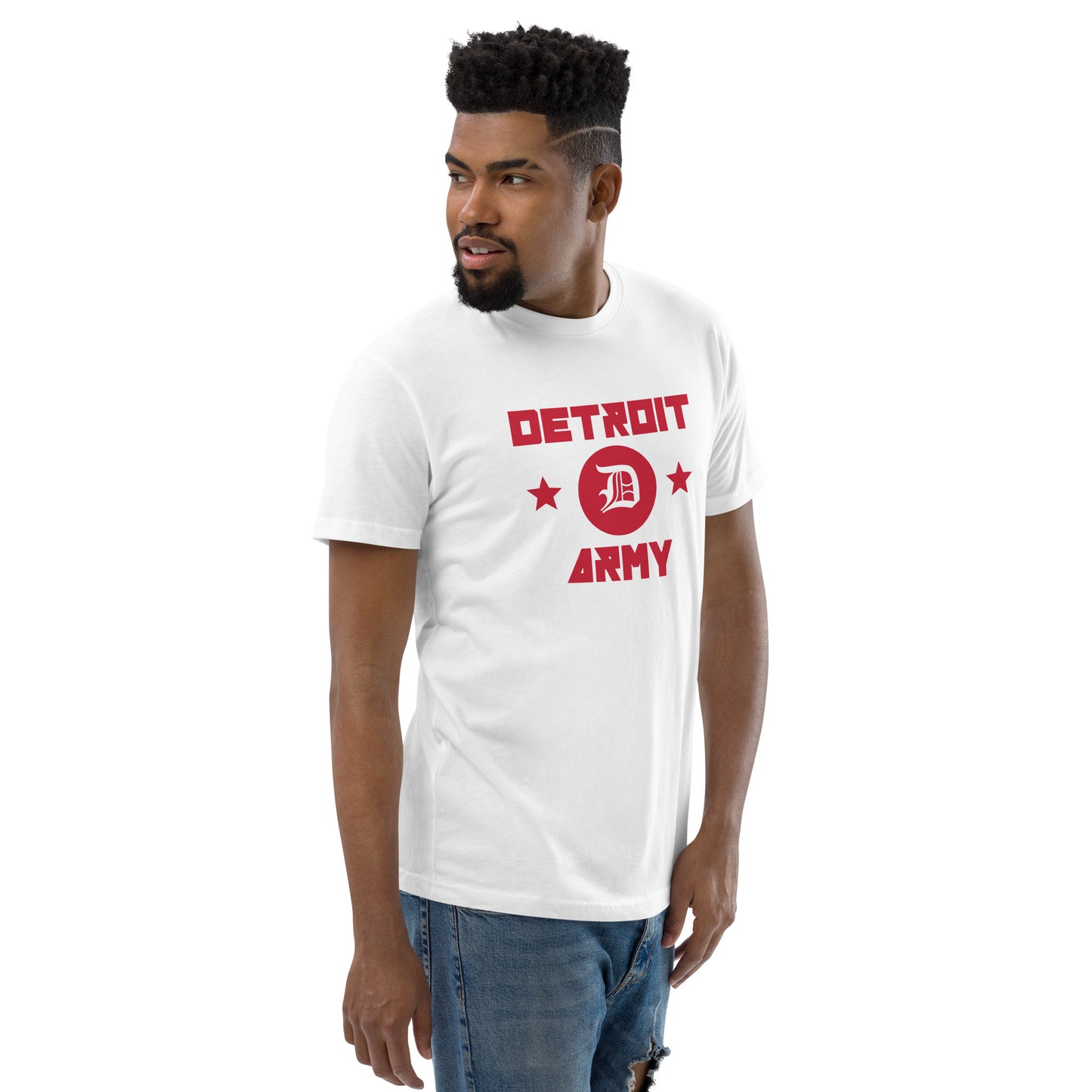 Detroit Army 'Rinkside' White Short Sleeve T-shirt