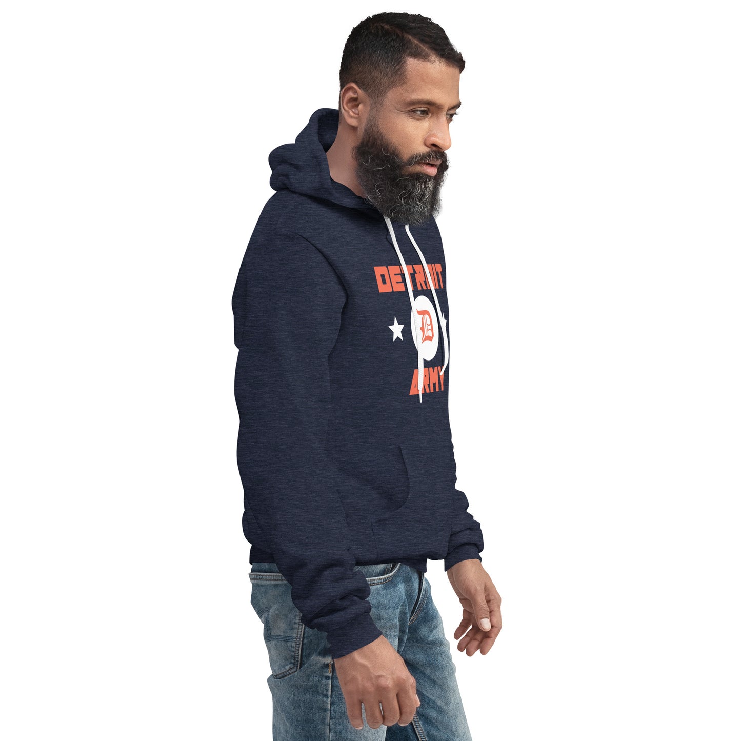 Detroit Army 'Ballpark' - Navy Blue Unisex Hoodie