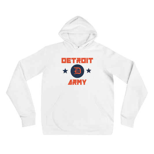 Detroit Army "Ballpark' - White Unisex Hoodie