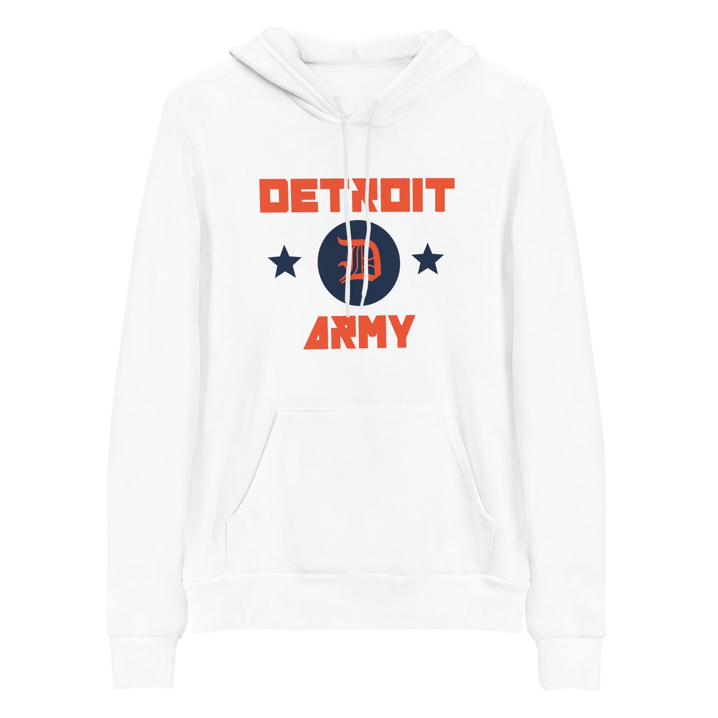 Detroit Army "Ballpark' - White Unisex Hoodie