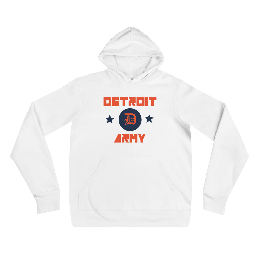 Detroit Army "Ballpark' - White Unisex Hoodie