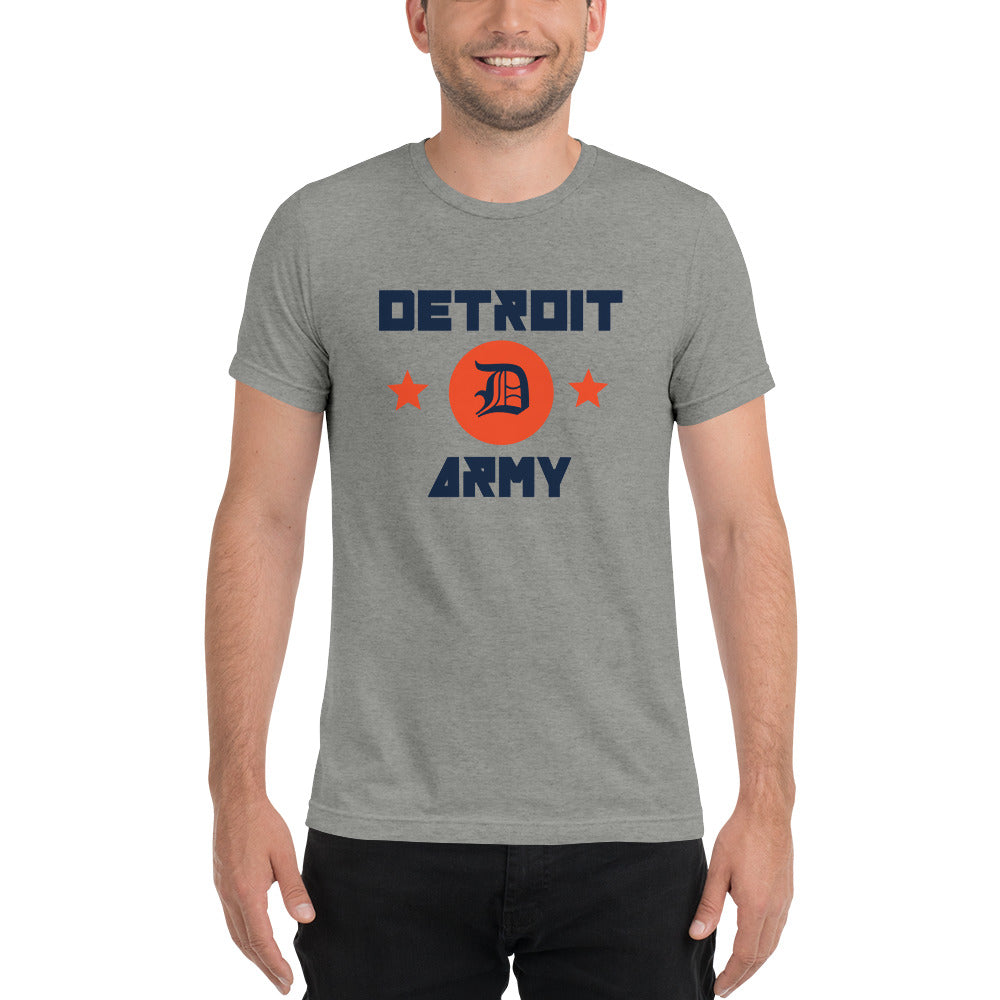 Detroit Army 'Ballpark' - Gray Short Sleeve T-Shirt