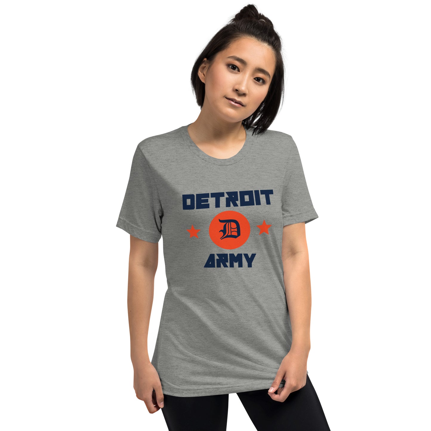 Detroit Army 'Ballpark' - Gray Short Sleeve T-Shirt