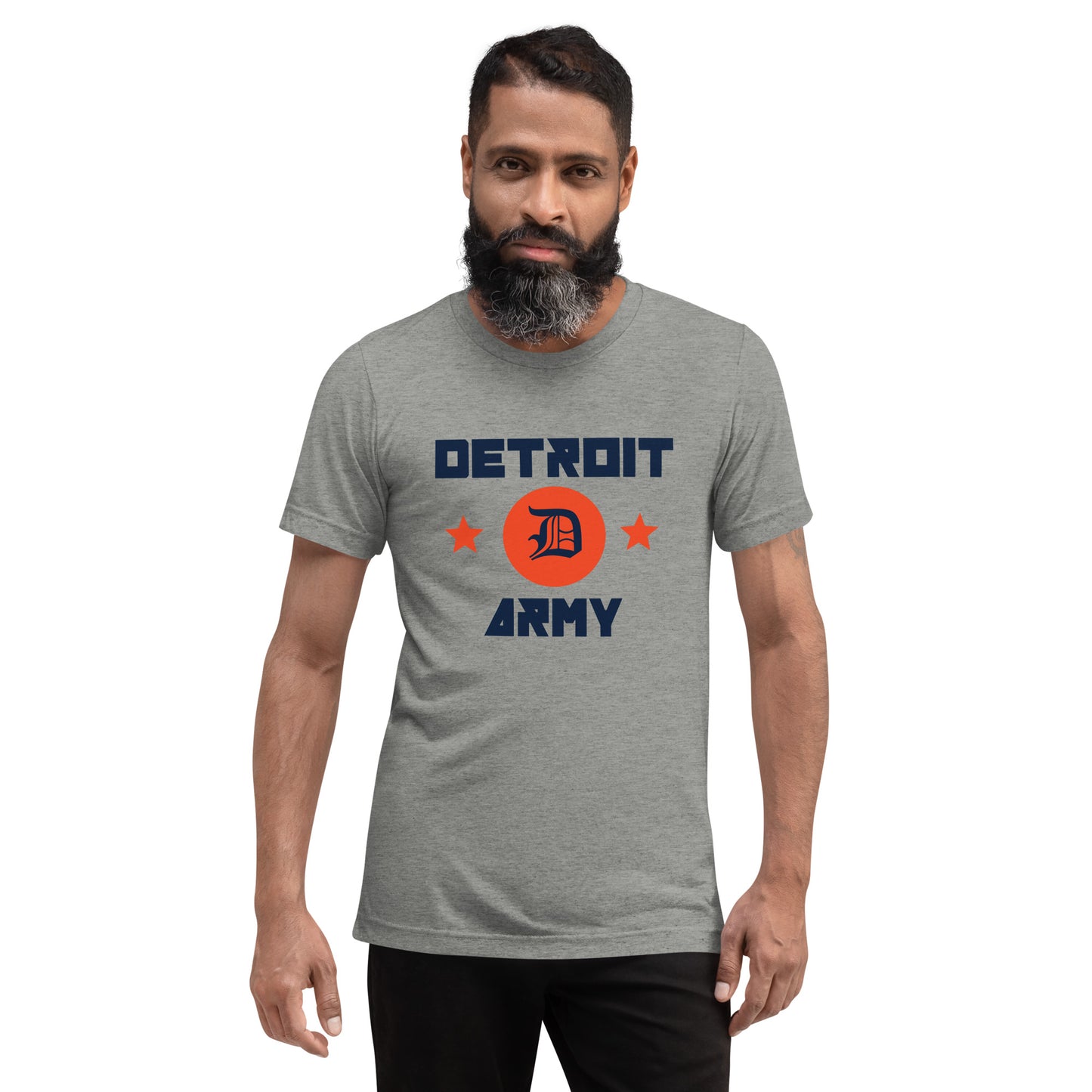 Detroit Army 'Ballpark' - Gray Short Sleeve T-Shirt