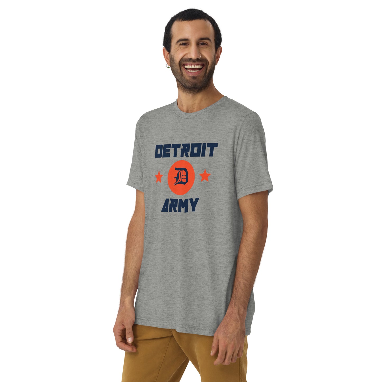 Detroit Army 'Ballpark' - Gray Short Sleeve T-Shirt