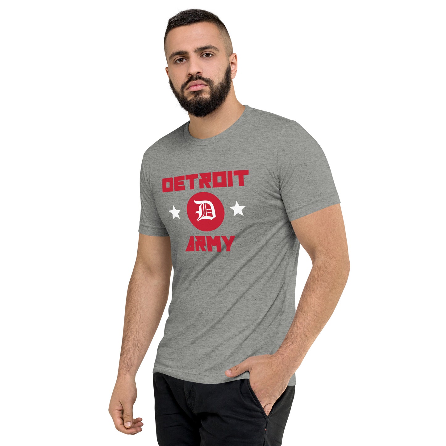 Detroit Army 'Rinkside' - Gray Short Sleeve T-Shirt