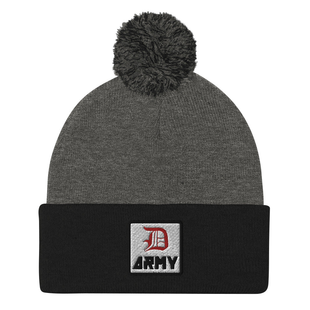 Hat - Michigan Native Knit with flower - Black — Detroit Shirt Company