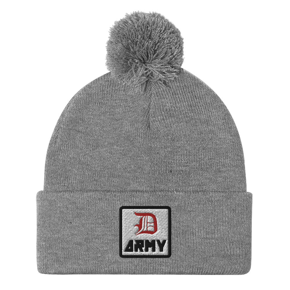 Detroit Army 'Original : D' - Gray Embroidered Pom-Pom