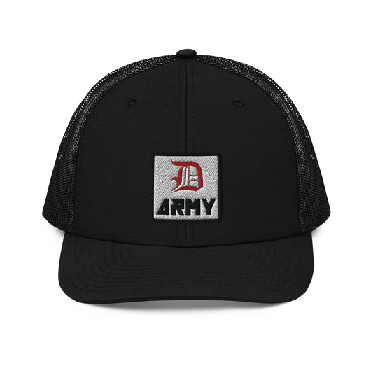 Detroit Army 'Original D' - Black Trucker Cap