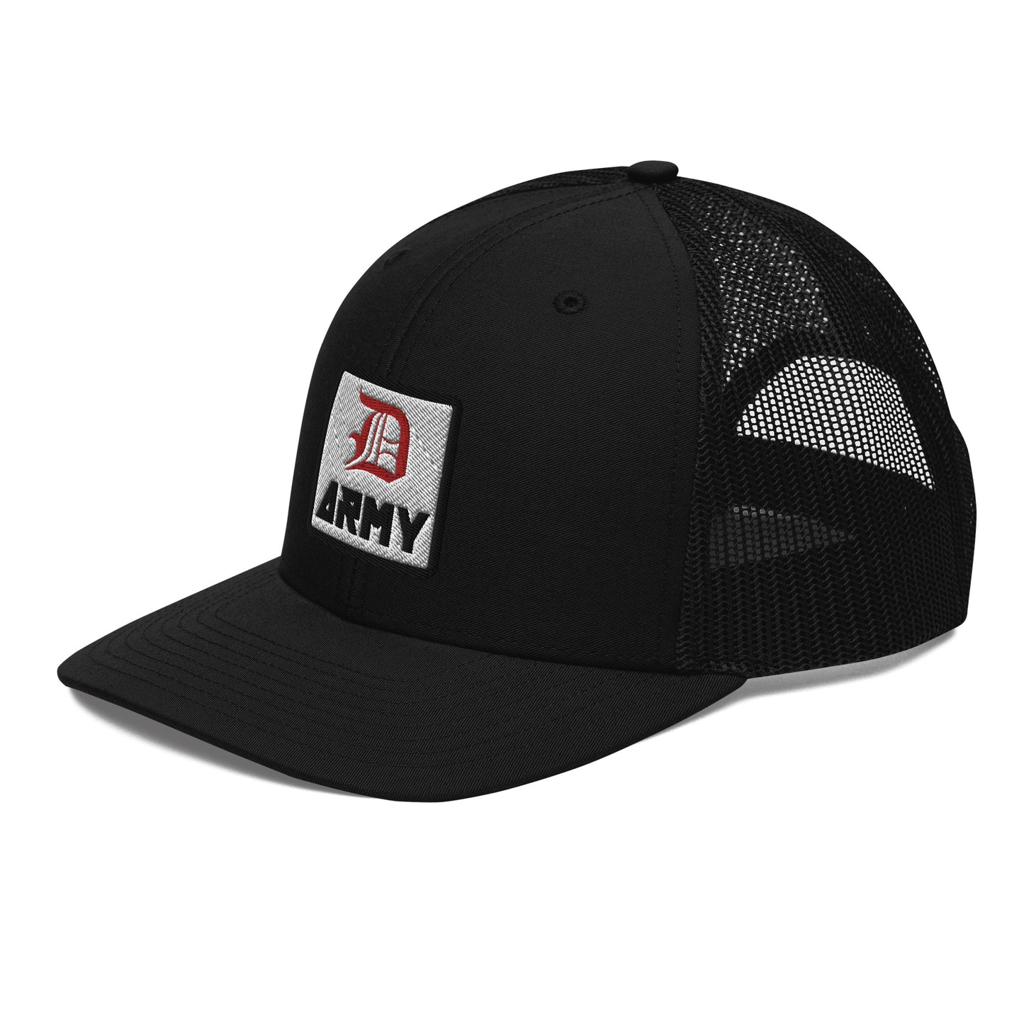 Detroit Army 'Original D' - Black Trucker Cap