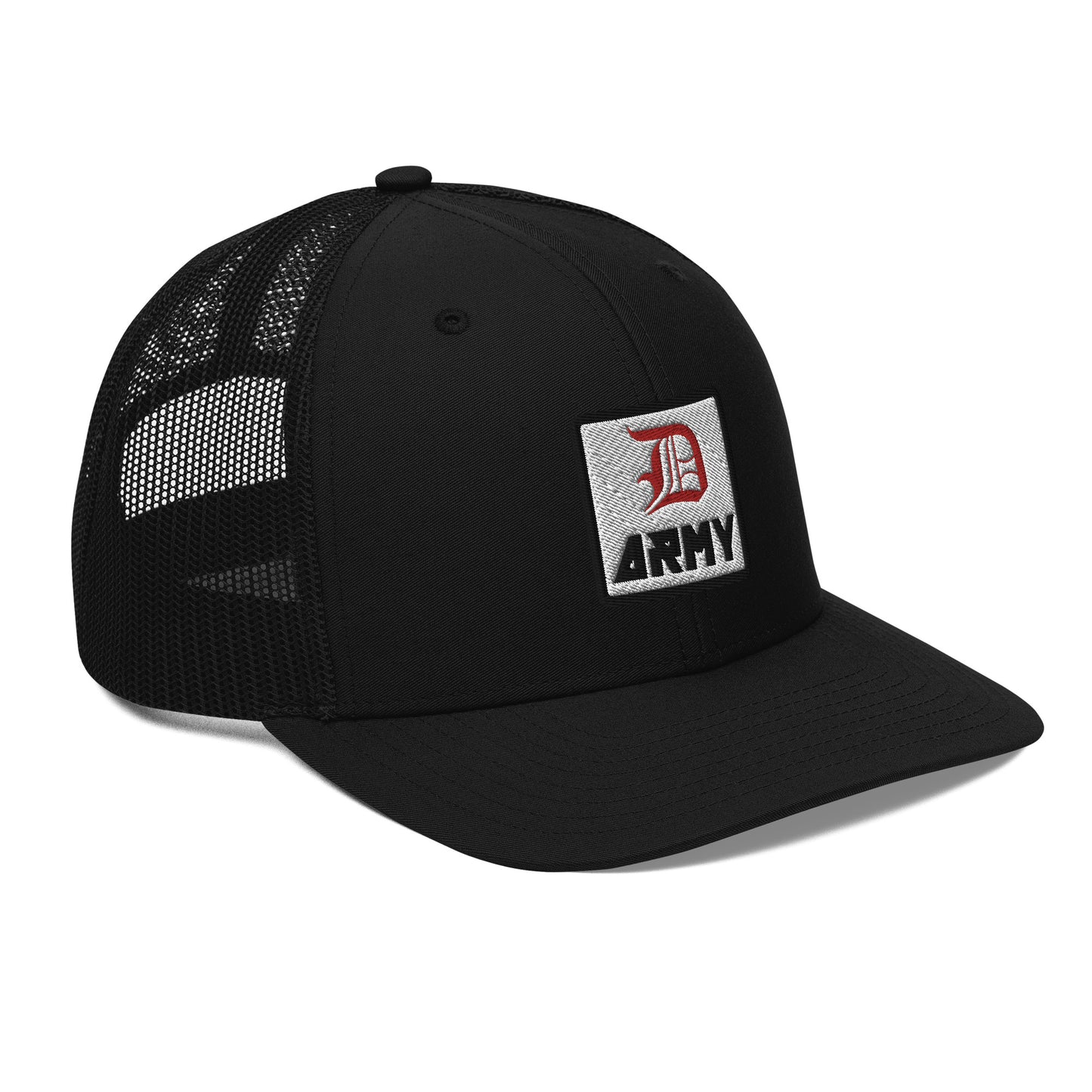 Detroit Army 'Original D' - Black Trucker Cap