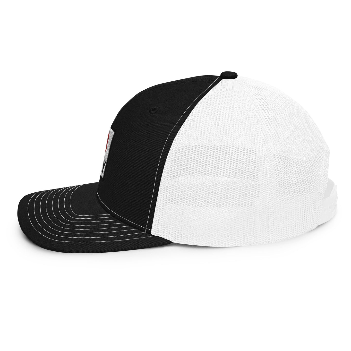 Detroit Army 'Original D' - Black + White Trucker Cap