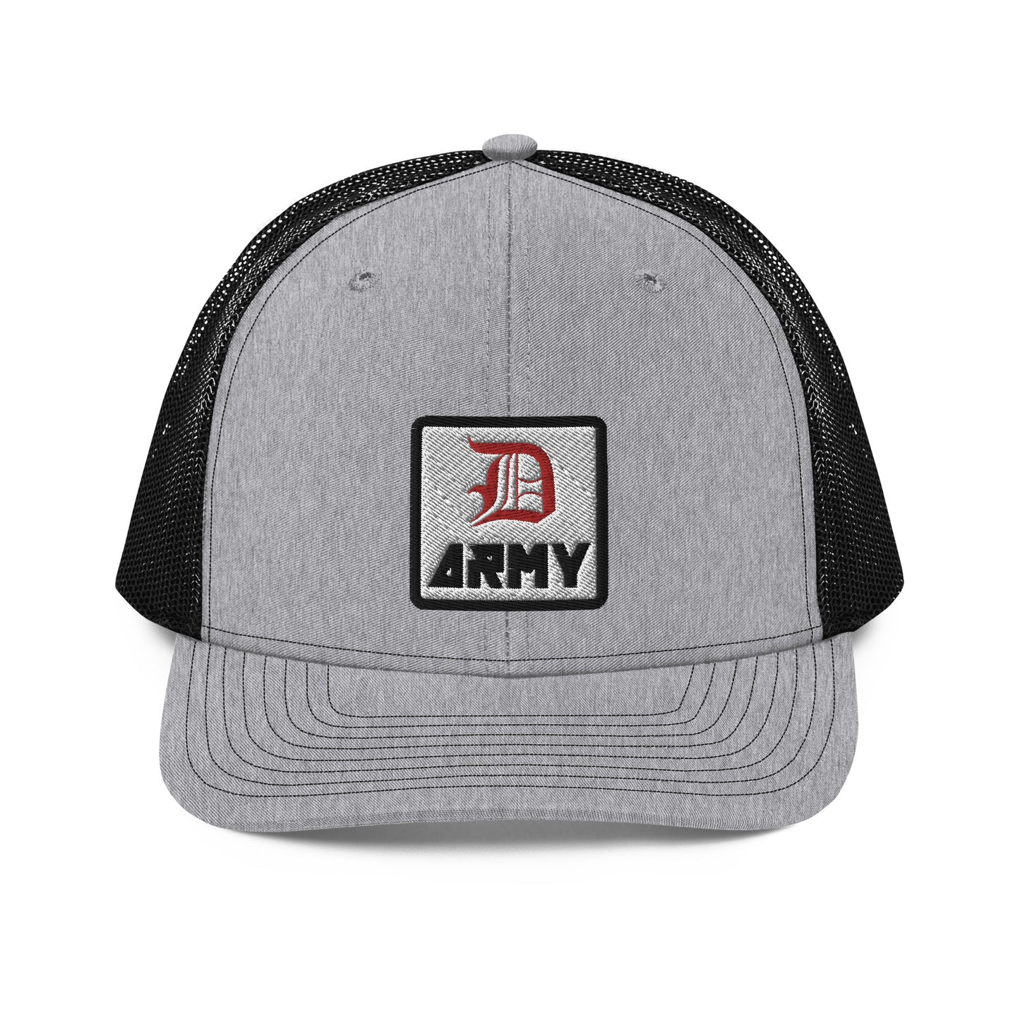 Detroit Army 'Original D' - Gray + Black Trucker Cap