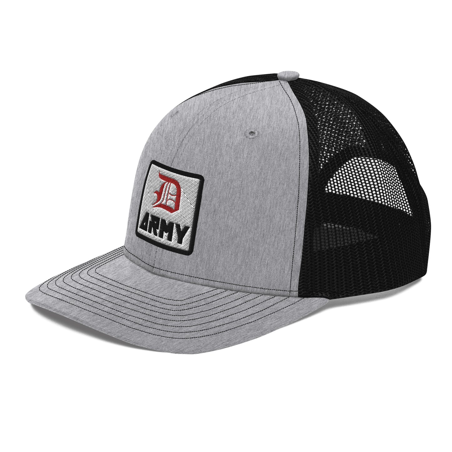 Detroit Army 'Original D' - Gray + Black Trucker Cap