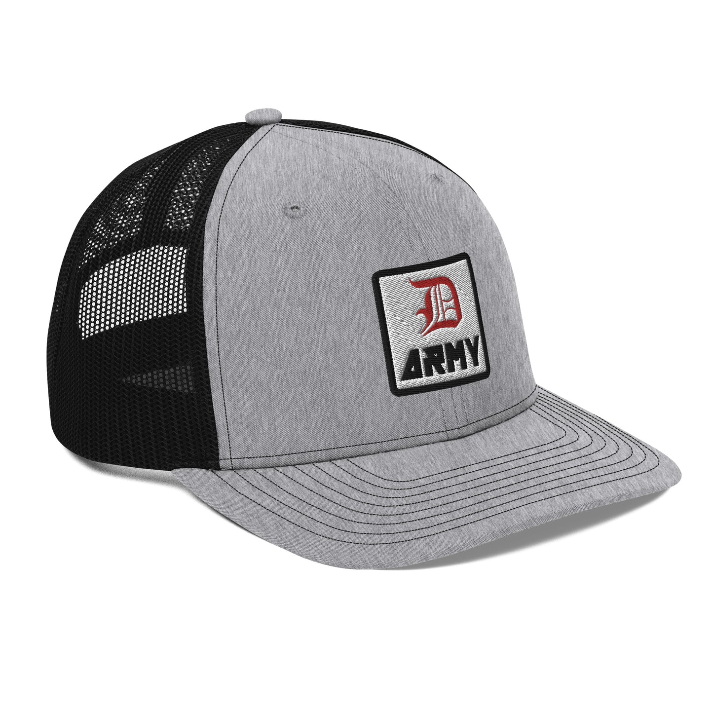 Detroit Army 'Original D' - Gray + Black Trucker Cap