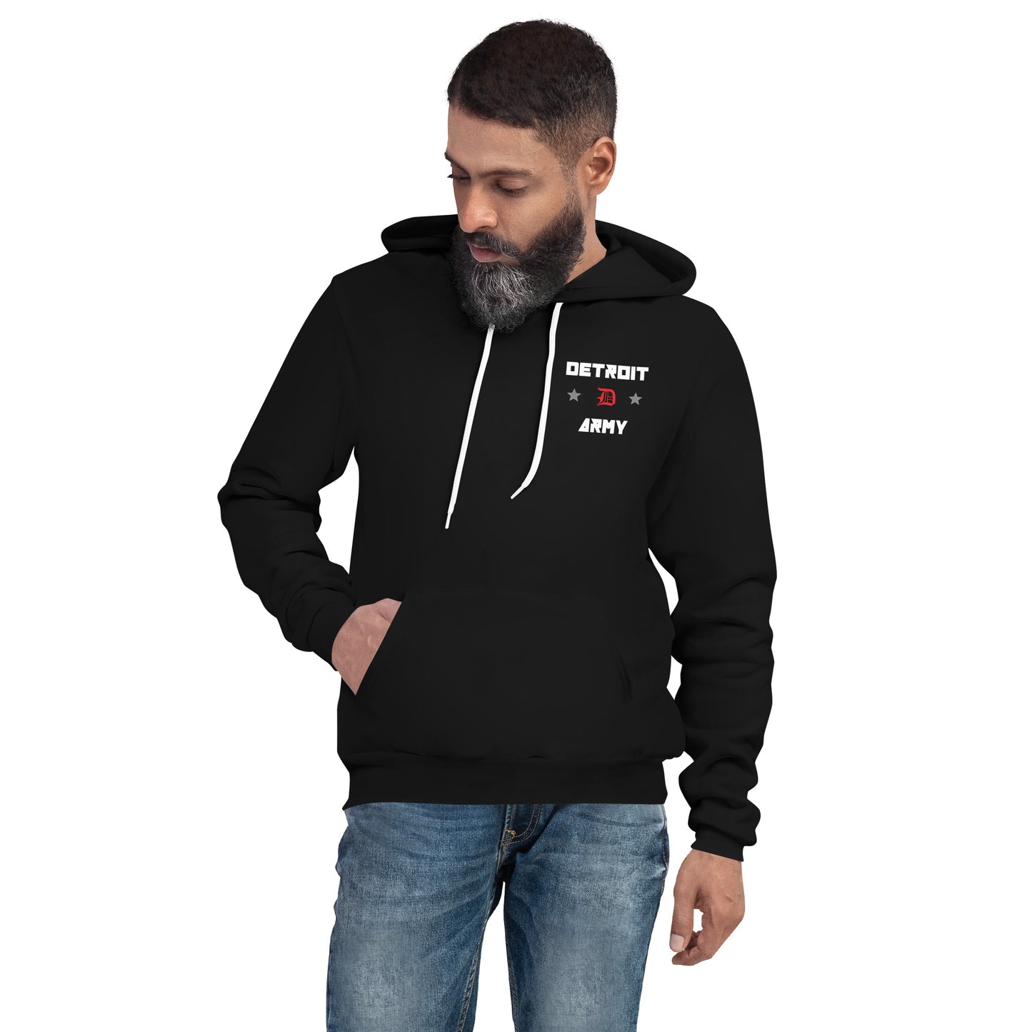 Detroit Army 'Original : Minimal' - Black Unisex Hoodie