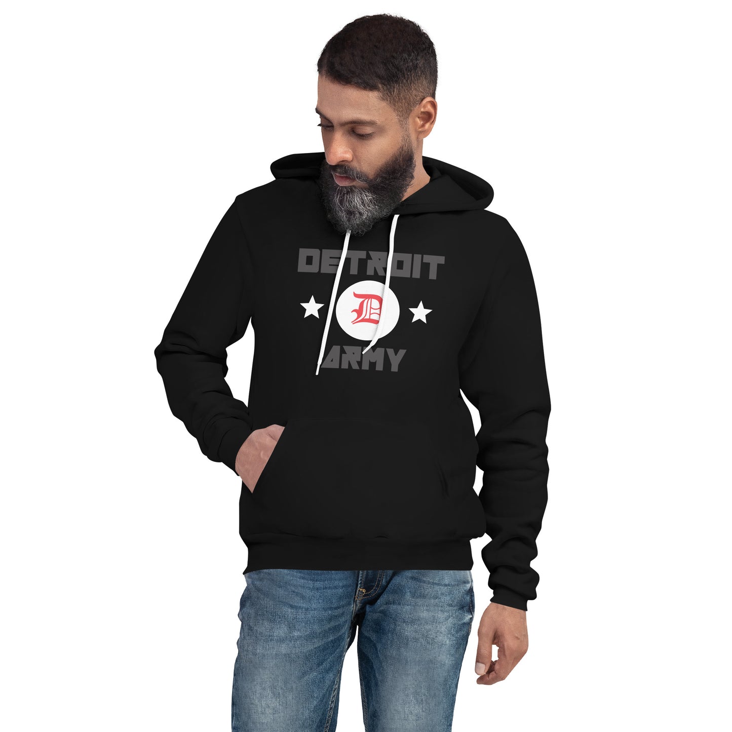 Detroit Army 'Original' - Black Unisex Hoodie