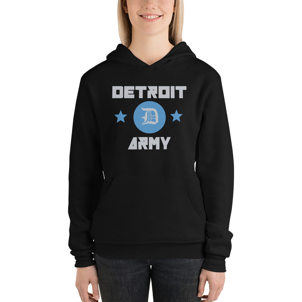 Detroit Army 'Gridiron' - Black Unisex Hoodie