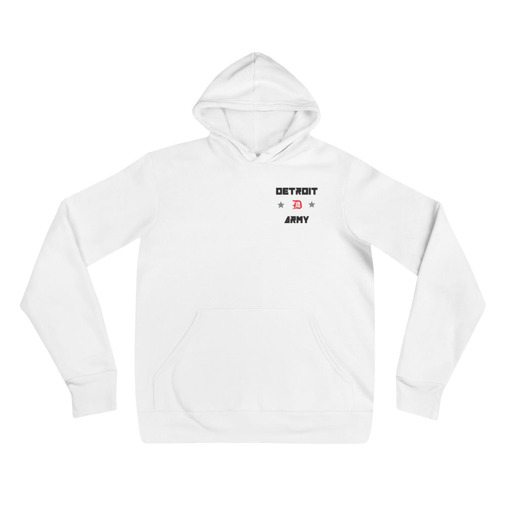 Detroit Army 'Original : Minimal' - White Unisex Hoodie