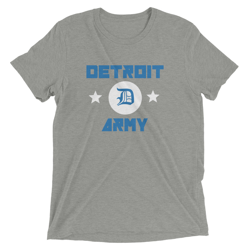 Detroit Army 'Gridiron' - Athletic Gray unisex short sleeve Detroit t-shirt