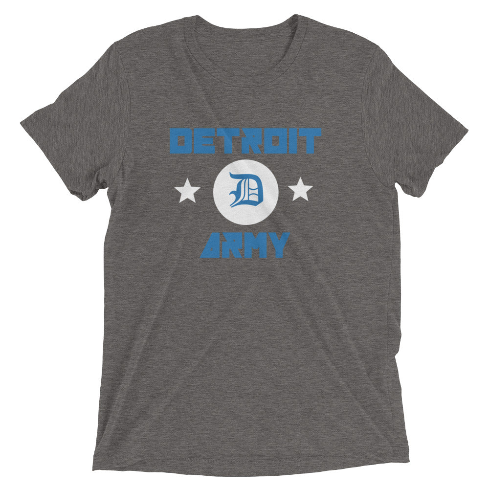 Detroit Army 'Gridiron' - Athletic Gray unisex short sleeve Detroit t-shirt
