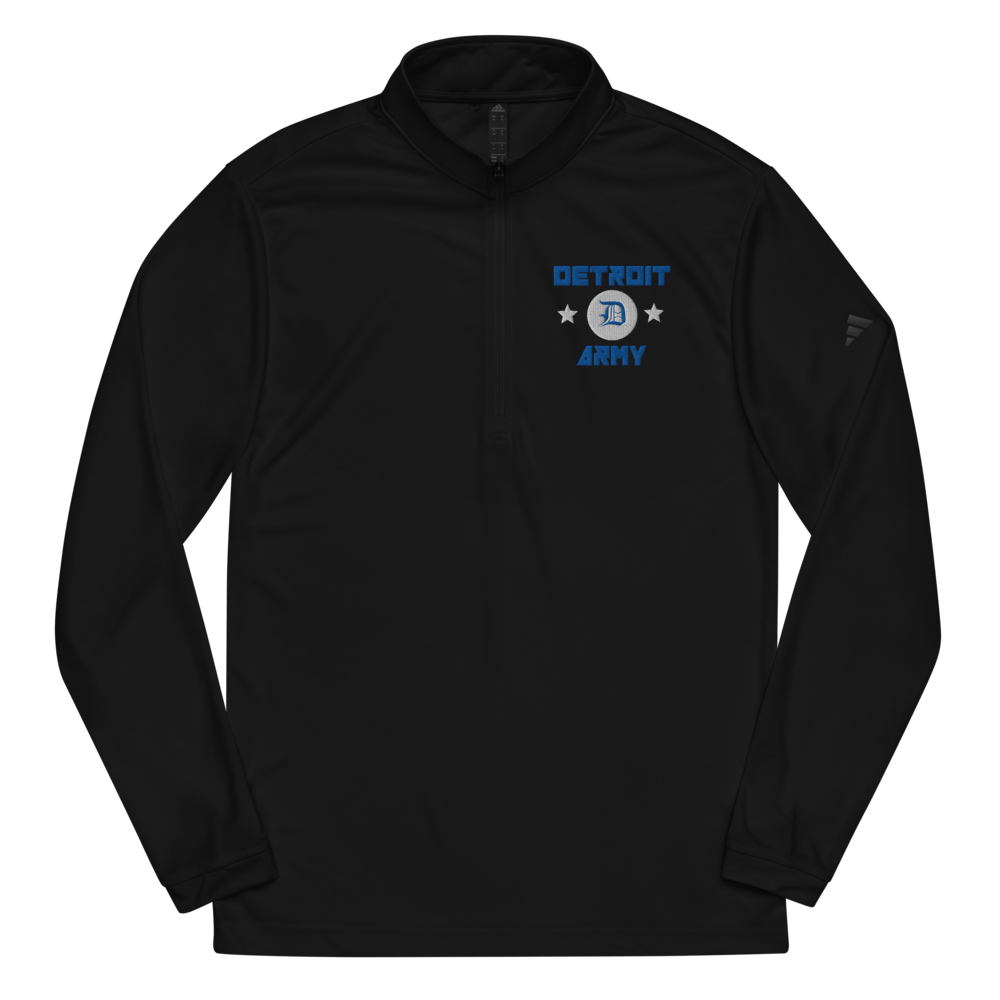 Detroit Army 'Fairway' - Black Lightweight Quarter-Zip Pullover