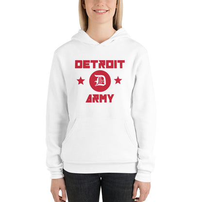 Detroit Army 'Rinkside' - White Unisex Hoodie