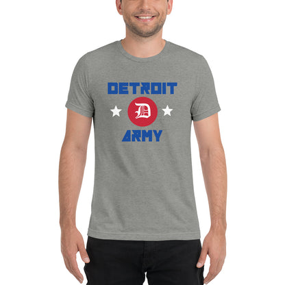Detroit Army 'Hardwood' - Gray Short Sleeve T-Shirt