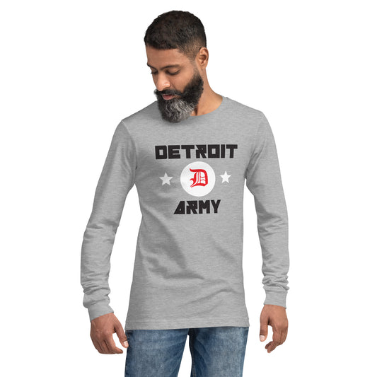 Detroit Army 'Original' - Gray Unisex Long Sleeve T-shirt
