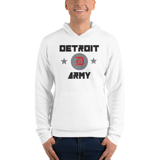 Detroit Army 'Original' - White Unisex Hoodie