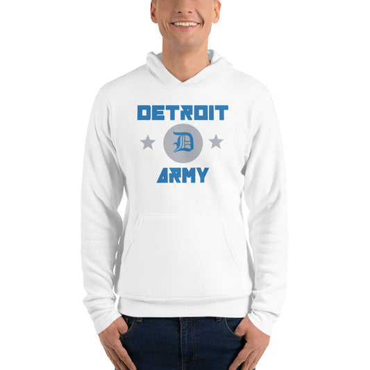 Detroit Army 'Gridiron' - White Unisex Hoodie